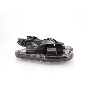 Tory Burch Crisscross Strap Bubble Jelly Sandal Size 8 B Black Slingback Flats